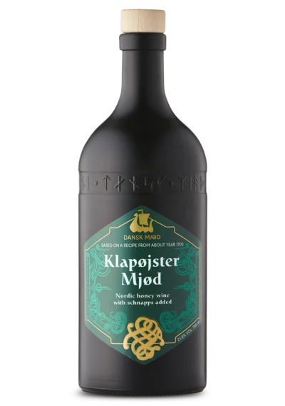 Klapøjster Mjød, hydromel danois fait au Danemark selon une recette historique scandinave, hydromel au houblon et à l'Aquavit