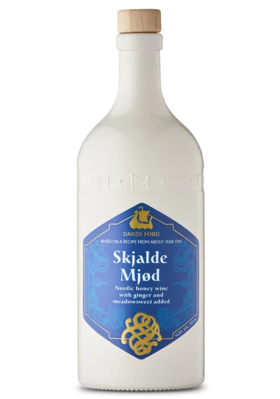 Skjalde Mjød, hydromel danois fait au Danemark selon une recette historique scandinave, hydromel au gingembre et à la reine des prés