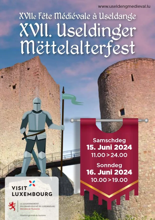 Affiche de la fête médiévale d'Useldange (Luxembourg) 2024
