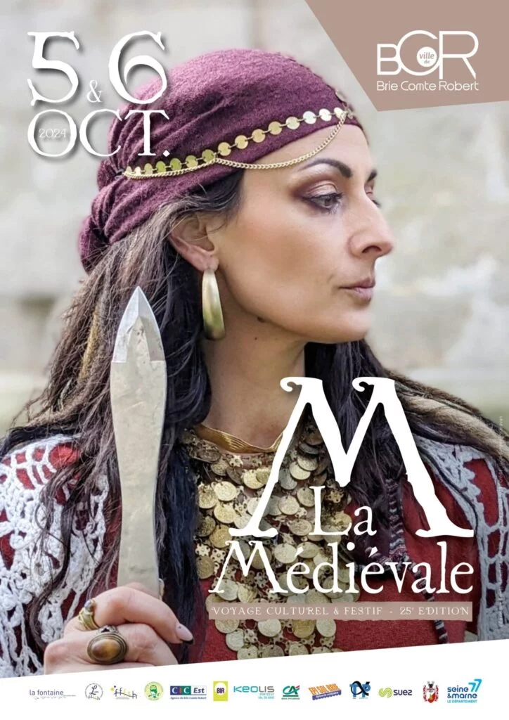Affiche de la 25ème fête médiévale de Brie-Comte-Robert 2024