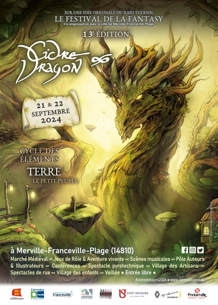 Affiche du festival de fantasy Cidre & Dragon 2024